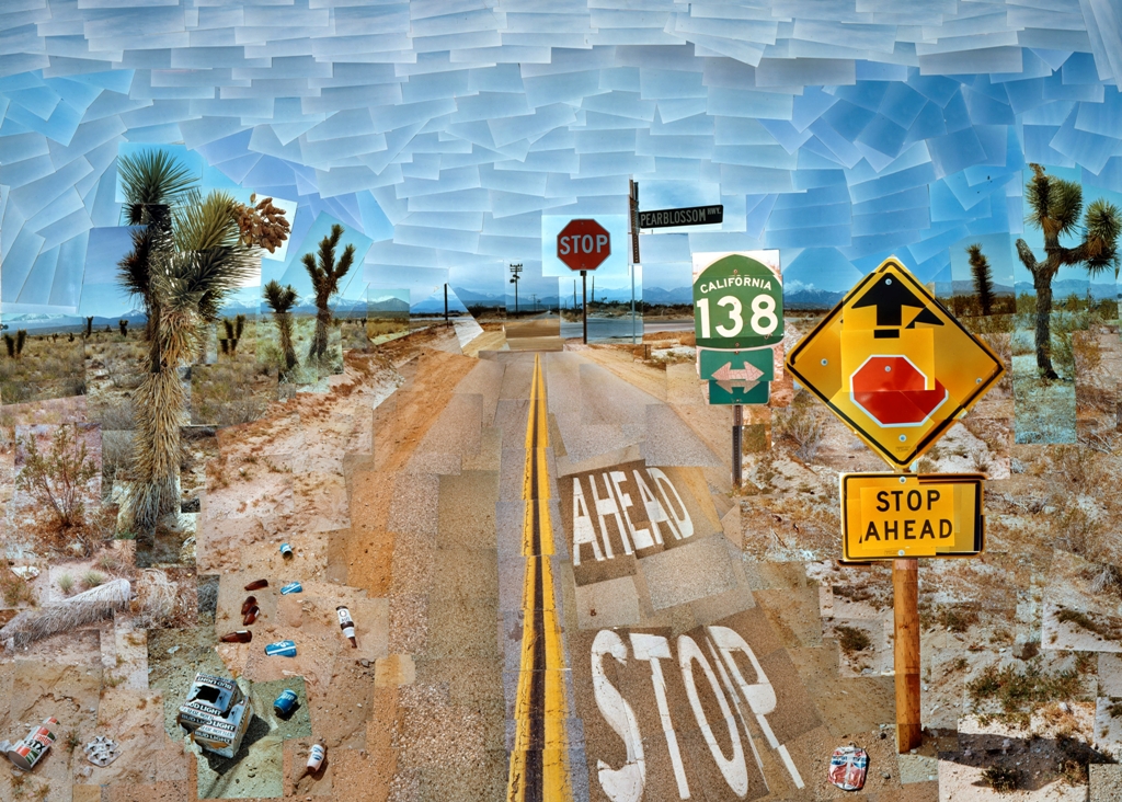 David Hockney records his road trip through the west with his Polaroid-image via the UK Telegraph