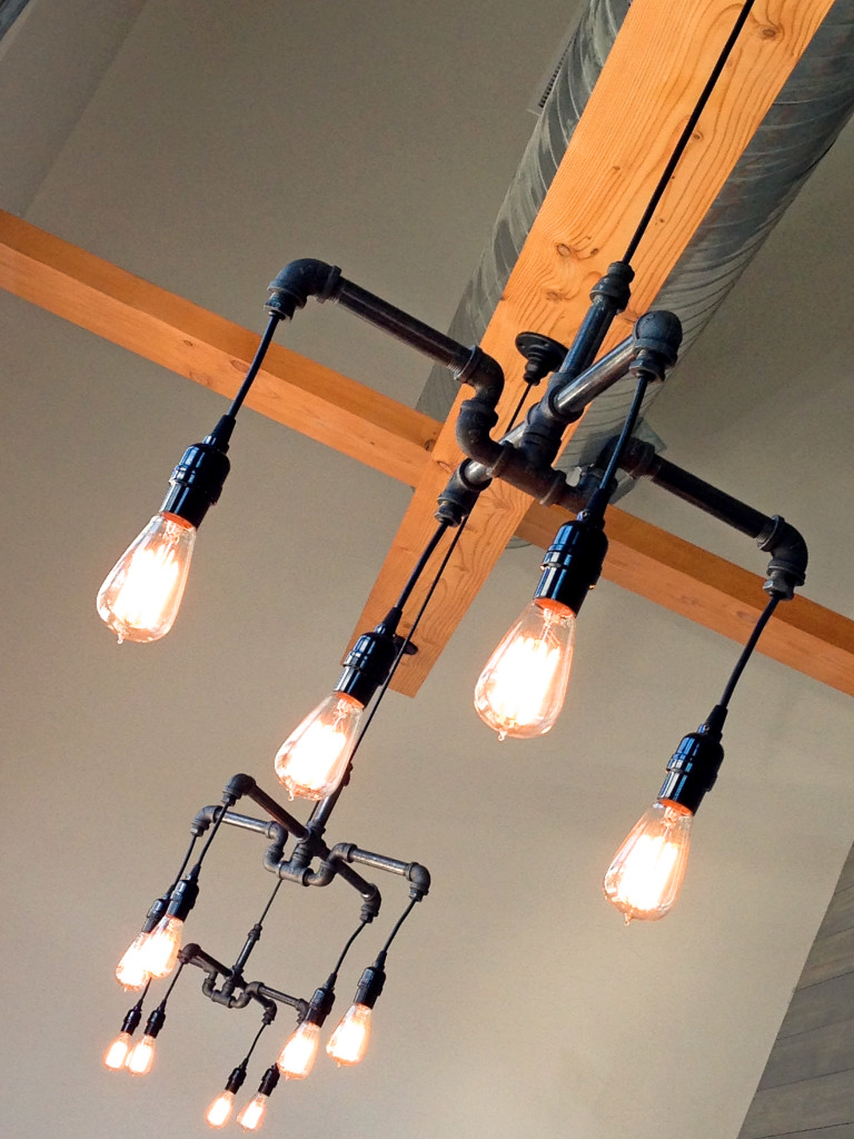 Industrial lighting at Zazu Restaurant-image via Irene Turner