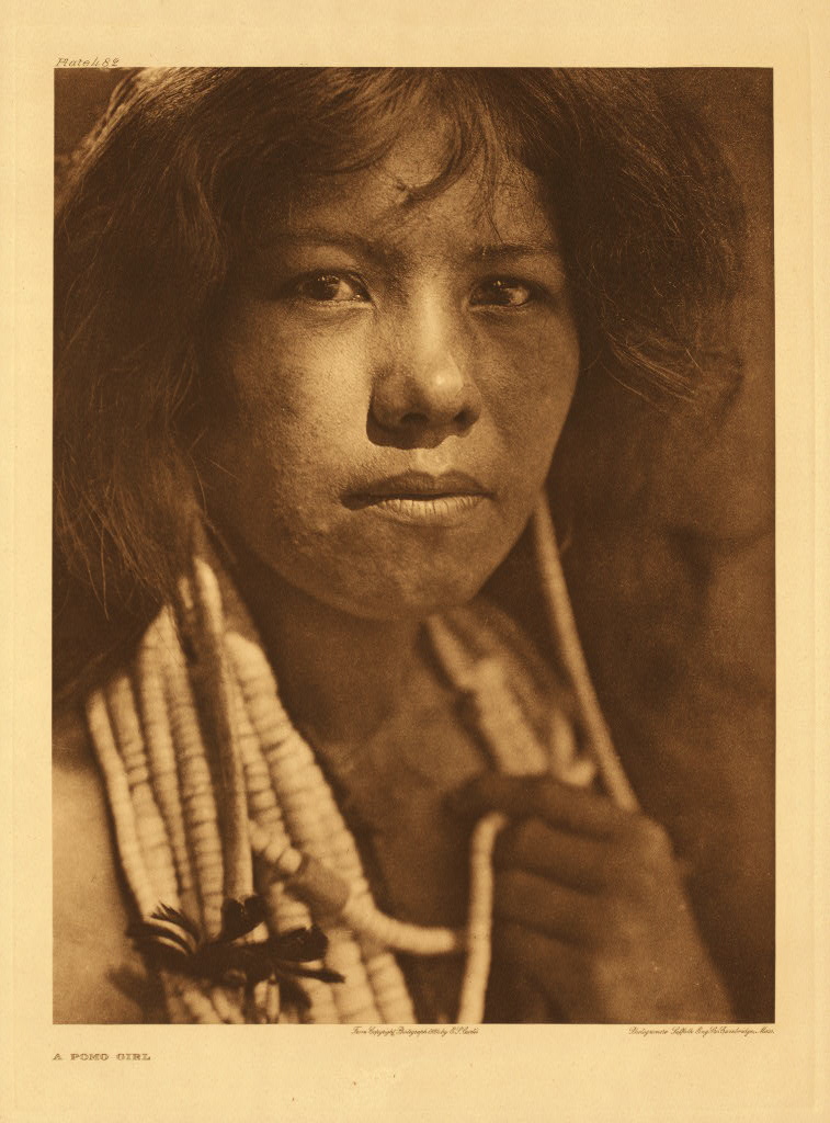 Pomo girl, by Edward S. Curtis from The North American Indian