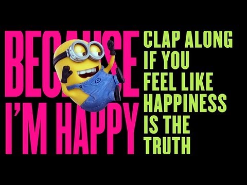 image from the Despicable Me 2 Happy video-click the link to see the lyrics and the video