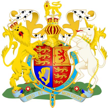The Royal Coat of Arms for those with The royal warrant Appointment to HM the Queen