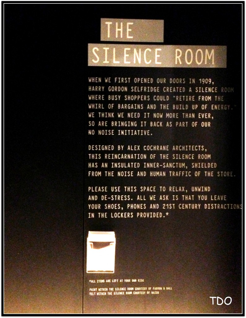 On the door to the Silence Room-image courtesy of The Daily Out
