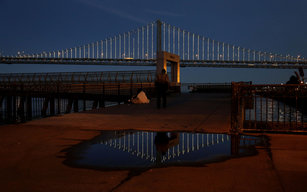 San Francisco Bay Bridge Light Sculpture by Leo Villareal-AP Photo/Jeff Chiu